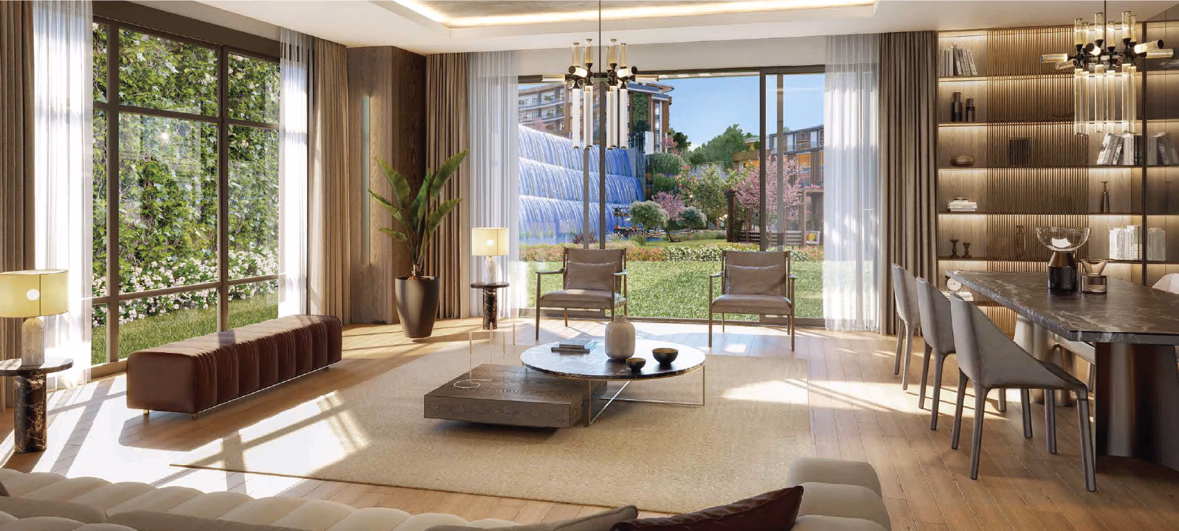 Modern Apartments in a complex with waterfalls in Izmit 7