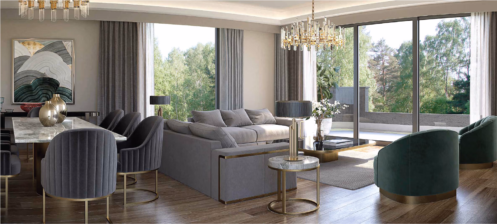 Modern Apartments in a complex with waterfalls in Izmit 8