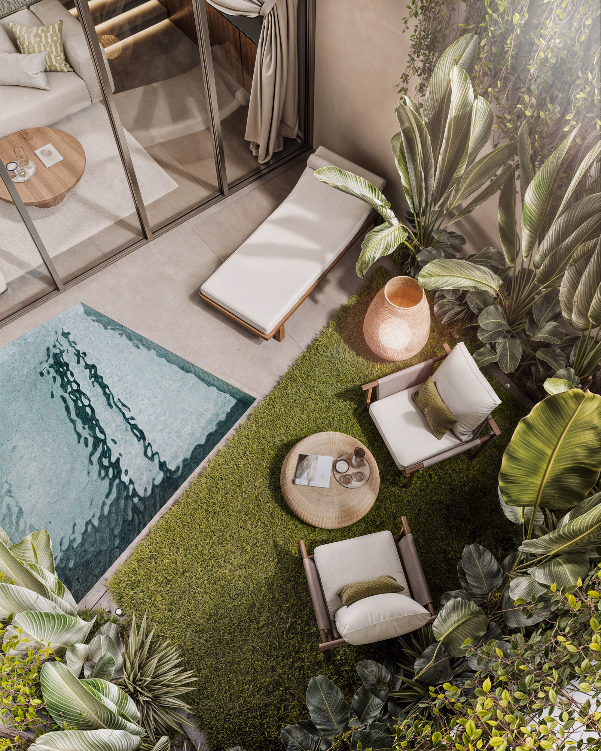 Modern Two-Story Tropical Sanctuary with Private Garden and Pool 6