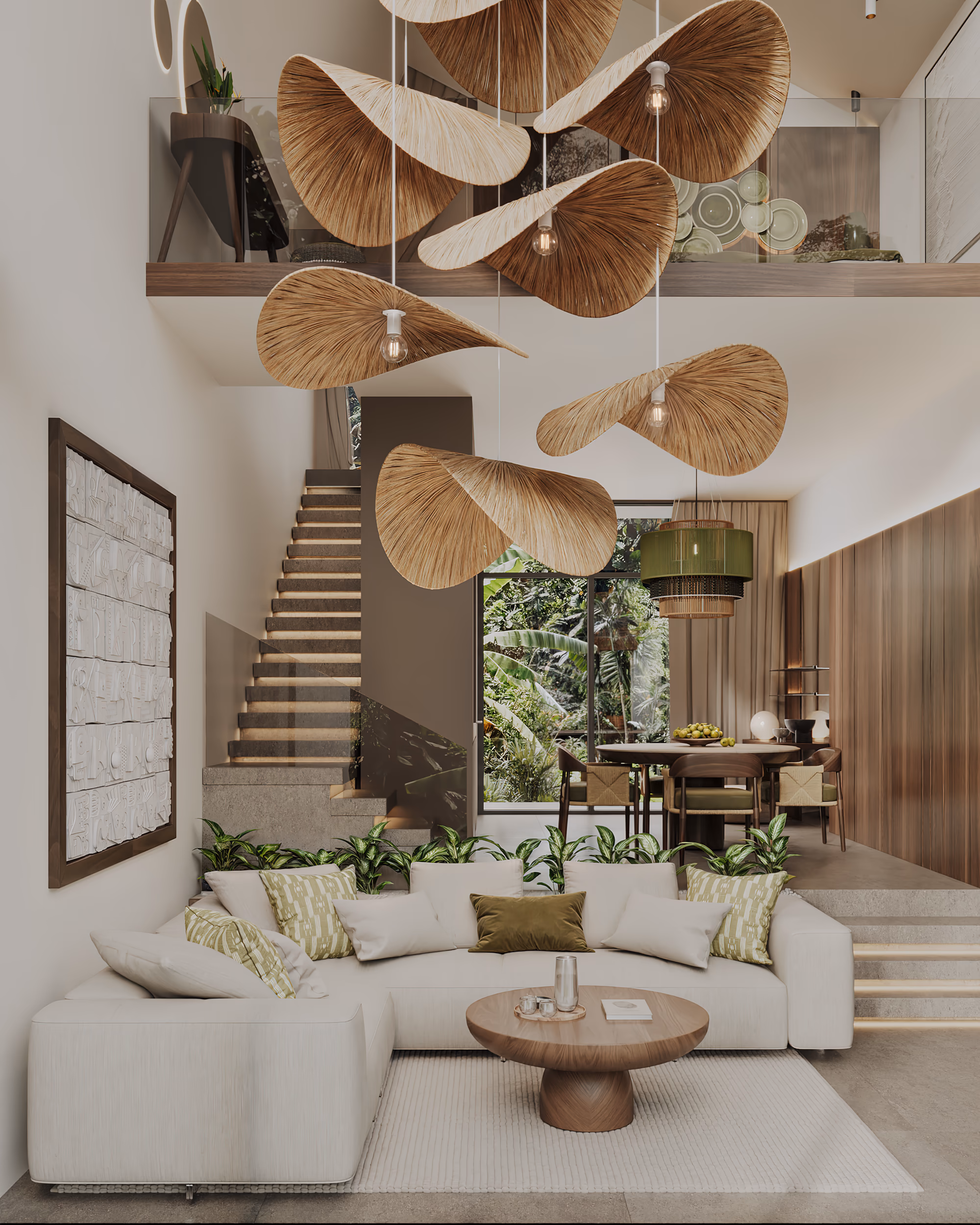 Modern Two-Story Tropical Sanctuary with Private Garden and Pool 9