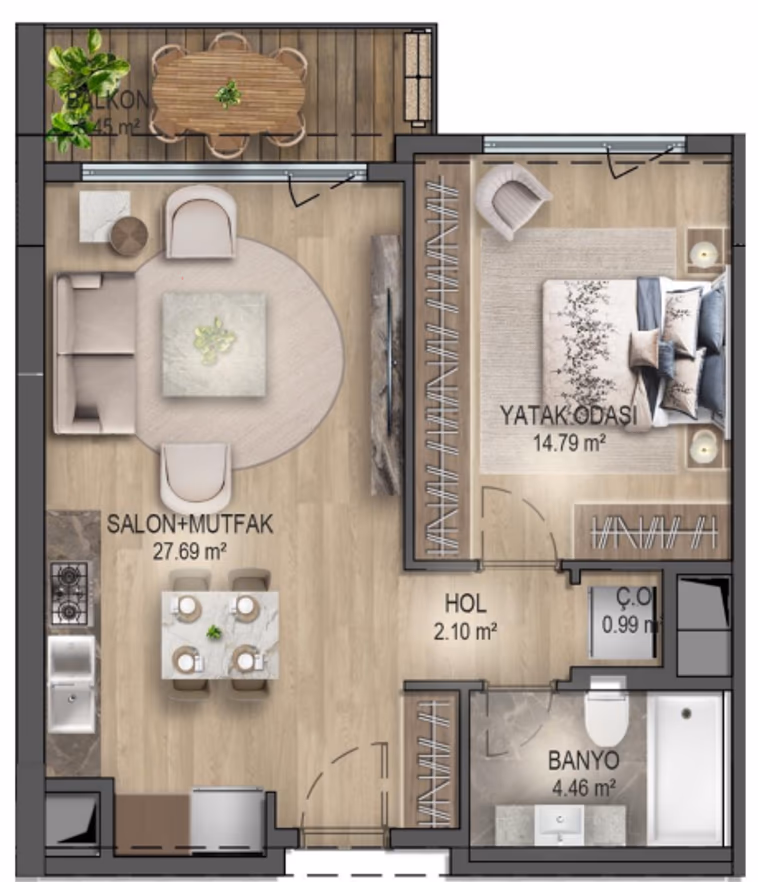 Premium Apartments in Izmit with scenic domain 32